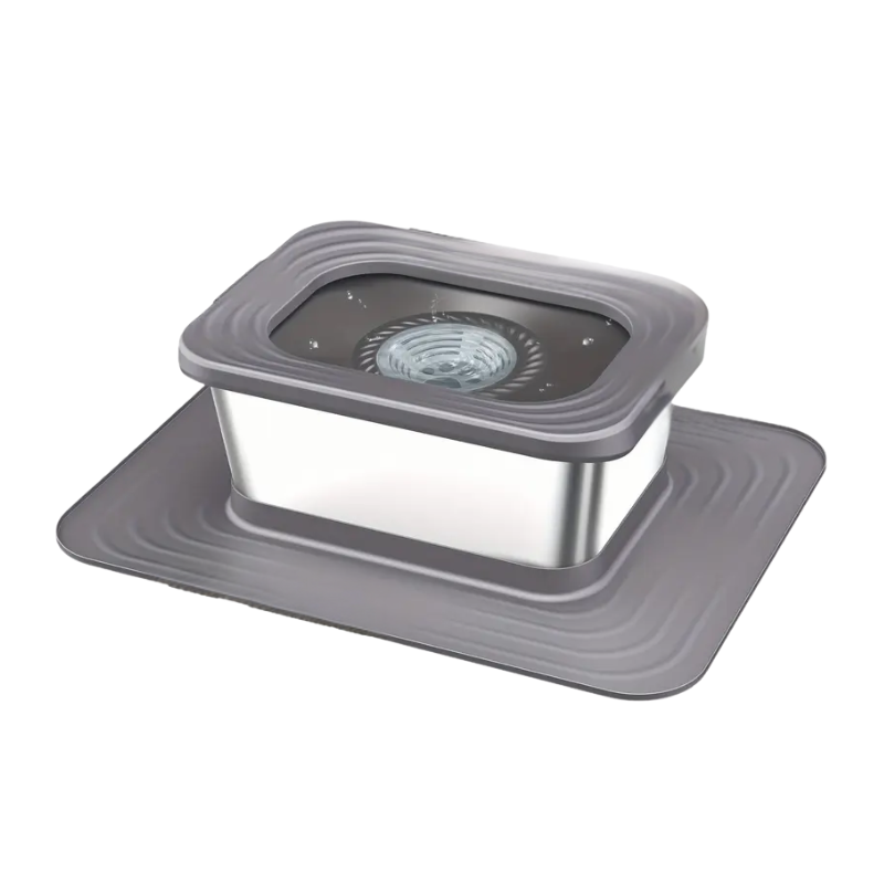 Dog Stainless Steel Water Bowl with Mat-0